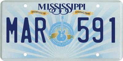 MS license plate MAR591