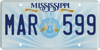 MS license plate MAR599