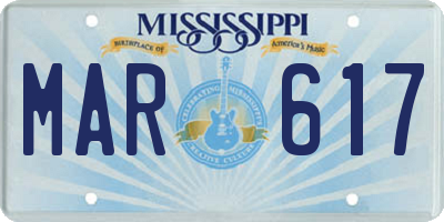 MS license plate MAR617