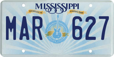 MS license plate MAR627