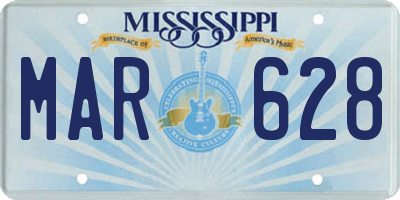MS license plate MAR628