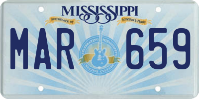 MS license plate MAR659