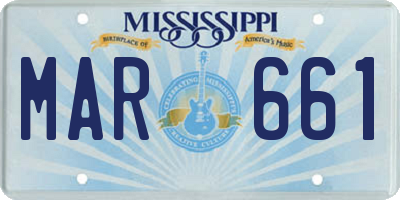 MS license plate MAR661