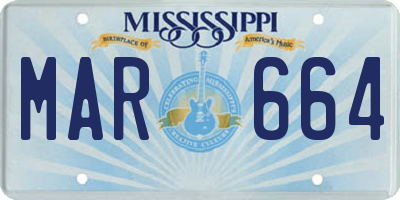 MS license plate MAR664