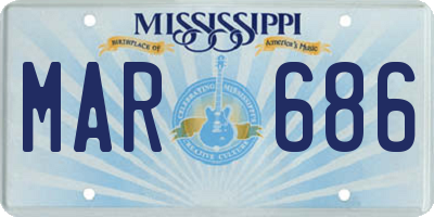 MS license plate MAR686