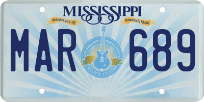 MS license plate MAR689