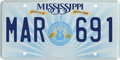 MS license plate MAR691