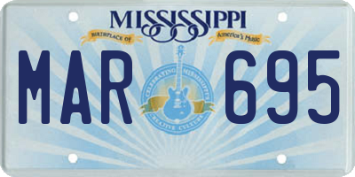 MS license plate MAR695