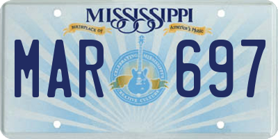 MS license plate MAR697