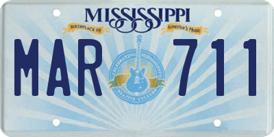 MS license plate MAR711