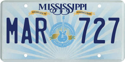 MS license plate MAR727