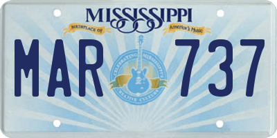 MS license plate MAR737