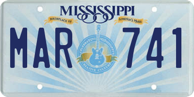 MS license plate MAR741