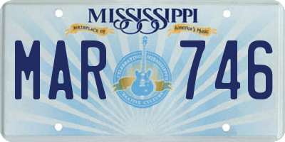 MS license plate MAR746