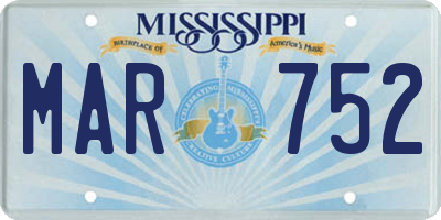MS license plate MAR752