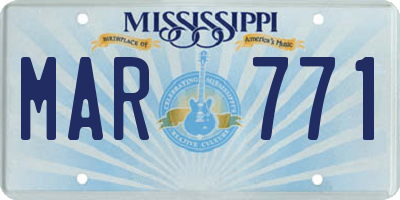 MS license plate MAR771