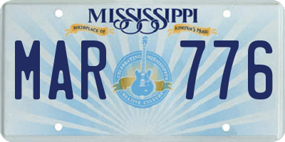 MS license plate MAR776