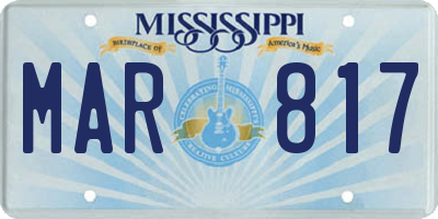 MS license plate MAR817