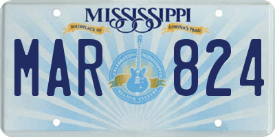 MS license plate MAR824