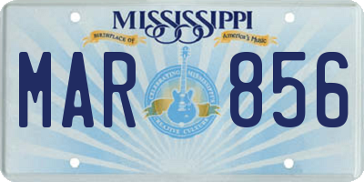 MS license plate MAR856