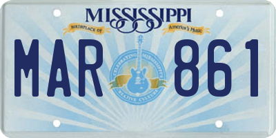 MS license plate MAR861