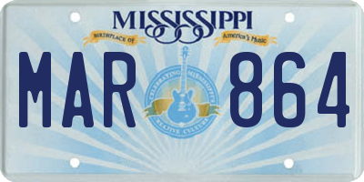 MS license plate MAR864