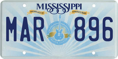 MS license plate MAR896