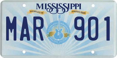 MS license plate MAR901