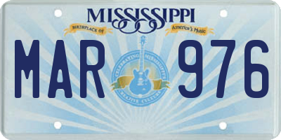 MS license plate MAR976