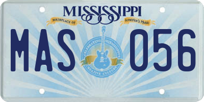 MS license plate MAS056