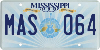 MS license plate MAS064