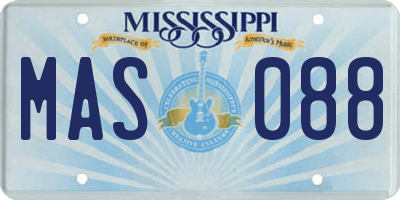MS license plate MAS088