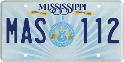 MS license plate MAS112