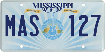 MS license plate MAS127