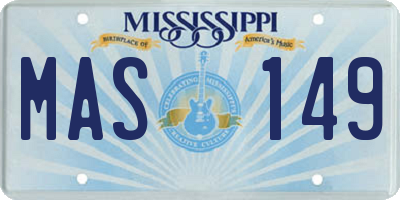 MS license plate MAS149