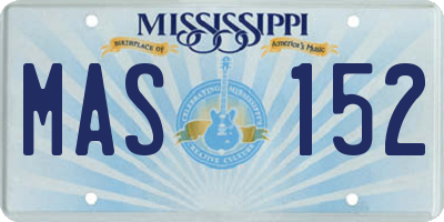 MS license plate MAS152
