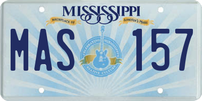 MS license plate MAS157