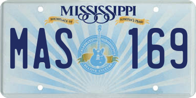 MS license plate MAS169