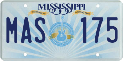 MS license plate MAS175