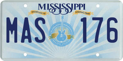 MS license plate MAS176