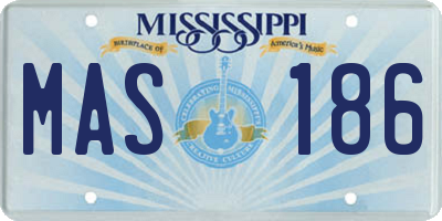 MS license plate MAS186