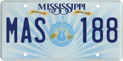MS license plate MAS188