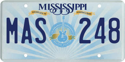 MS license plate MAS248