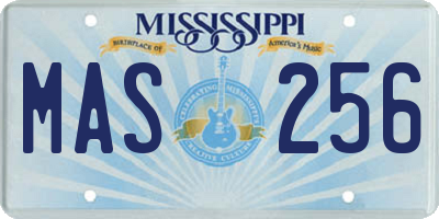 MS license plate MAS256