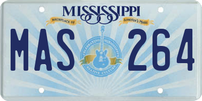 MS license plate MAS264
