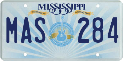 MS license plate MAS284