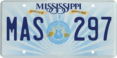 MS license plate MAS297