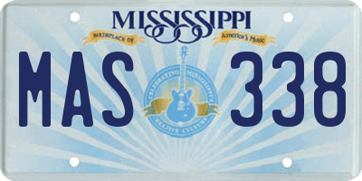 MS license plate MAS338