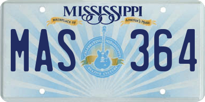 MS license plate MAS364