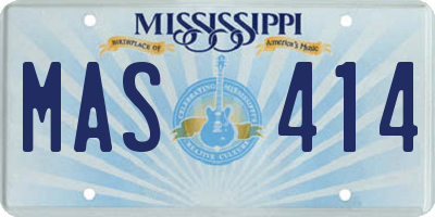 MS license plate MAS414